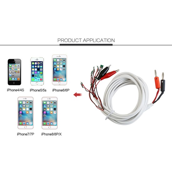 Boot Test Cable Repair Tool Phone Service DC Power Supply Current Testing Cord Wire for iPhone 4-8X 1PCS