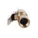 Brass Air Chuck Closed Flow Straight Tire Chuck with Lock-on Clip 13MM