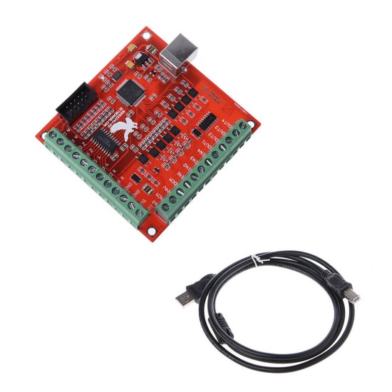 CNC USB MACH3 100Khz Breakout Board 4 Axis Interface Driver Motion Controller red