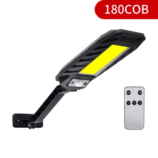 COB Solar Led Wall Lamp IP65 Waterproof Energy Saving 120 Degree Motion Sensor Street Light with Remote Control 180COB