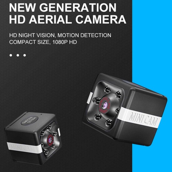 FX02 Camera HD Aerial DV Outdoor Recorder Mini Sports Camera 1080P Video Car DVR Night Vision  Black