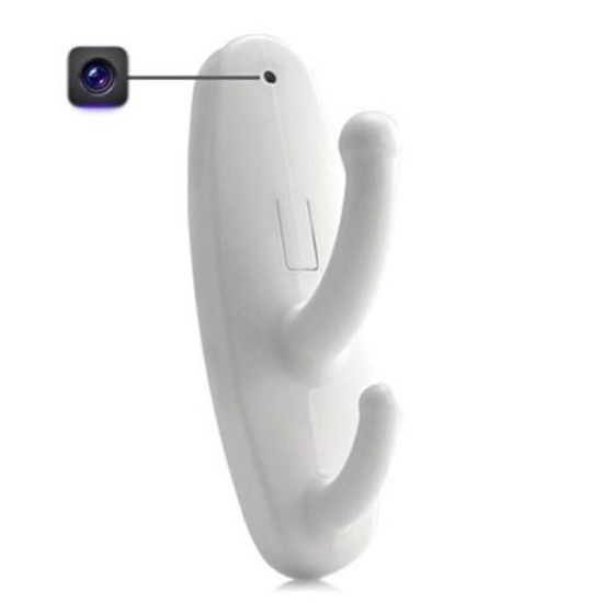 HD Detection Motion-activated Mini Clothing Hook Camera Premium Video Resolution Best Home Security Camera White