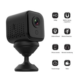 WIFI IP Camera 1920*1080P Built In Battery Wireless High Definition Cloud Storage Monitor black