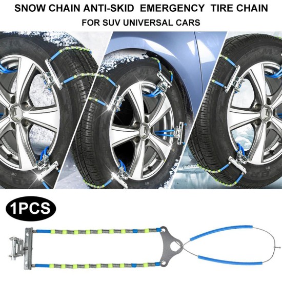 Car Tyre Winter Roadway Safety Tire Snow Adjustable Anti-skid Safety Double Snap Skid Wheel Chains Photo Color