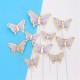 Cardboard Bronzing Cake  Decoration Butterfly Party Decorative Ornaments CP-659 pink