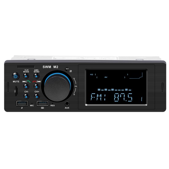 Cars Radios SWM M2 Cars Stereos MP3 Music Player FM Radio Bluetooth USB TF AUX Head Unit BT Music Player Black