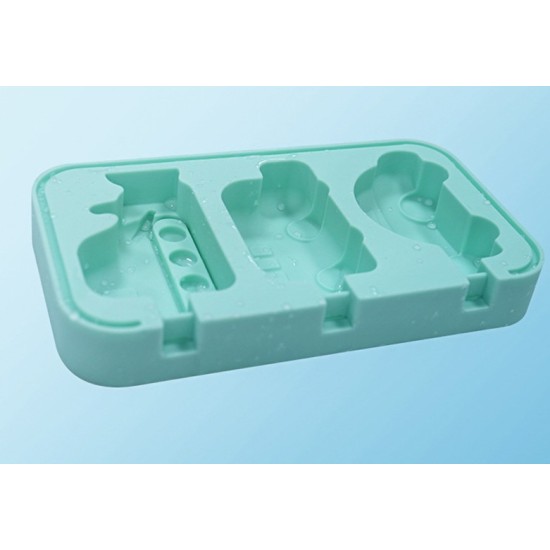 Cartoon Ice Cream Mold Diy Silicone Ice Maker Mould Kitchen Accessories random_Baby tiger