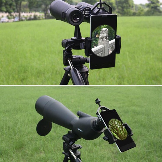 Cell Phone Adapter Mount Telescope Phone Clip for Binocular Monocular Support Eyepiece Fixture 25 to 48mm