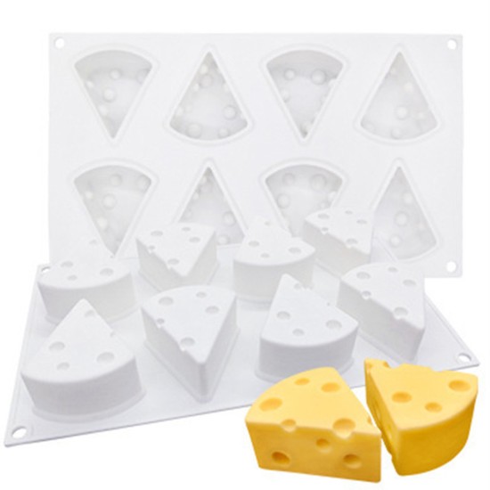 Cheese Shaped Cake Mold for DIY Baking Dessert Art Mousse Silicone 3D Mould Pastry Tool 8 cheeses