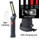 Cob Led Work Light Super-Bright Usb Rechargeable Torch Flashlight Non-slip Folding 360-degree Rotation Torch Lamp