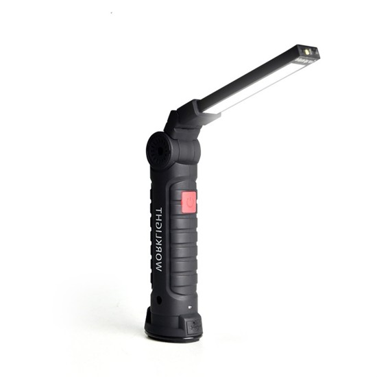 Cob Led Work Light Super-Bright Usb Rechargeable Torch Flashlight Non-slip Folding 360-degree Rotation Torch Lamp