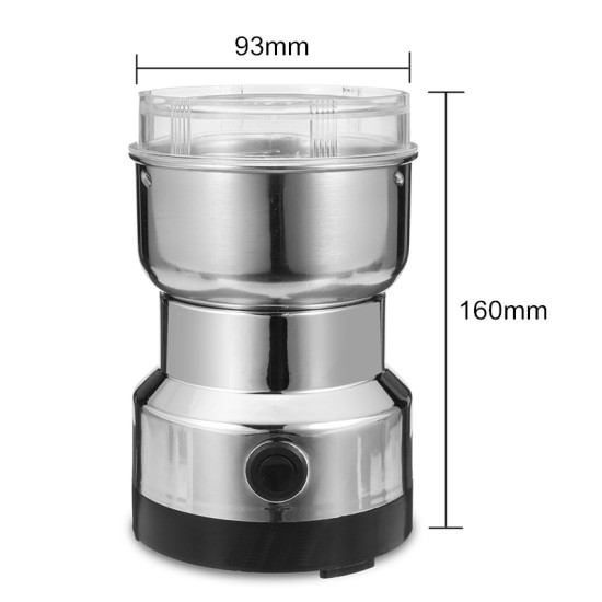 Coffee Bean Grinder - Stainless Steel Blades, Easy To Use, Safe Design