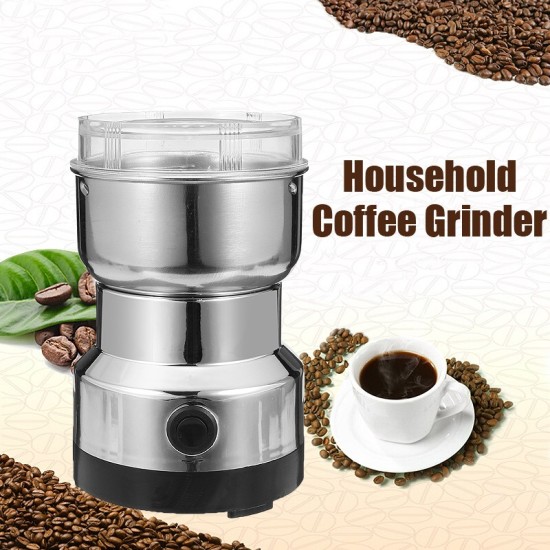 Coffee Bean Grinder - Stainless Steel Blades, Easy To Use, Safe Design