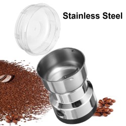 Coffee Bean Grinder - Stainless Steel Blades, Easy To Use, Safe Design