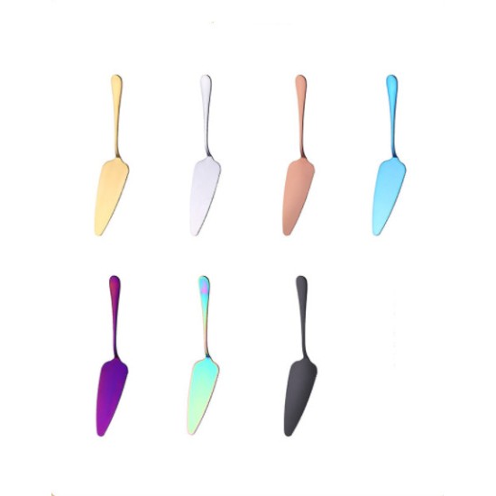 Colorful Stainless Steel Serrated Edge Cake Server Blade Cutter Pie Pizza Shovel Cake Spatula Baking Tool colorful