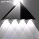 Creative Stylish LED Triangle Wall Light Dinning Hall Bedroom KTV Room Restaurant Barber Shop Decoration Warm White