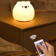 Cute Bear Night Light Soft Silicone Sleeping Lamp Usb Rechargeable Tap Touch Colorful Lamps with RC