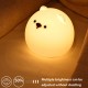 Cute Bear Night Light Soft Silicone Sleeping Lamp Usb Rechargeable Tap Touch Colorful Lamps without RC