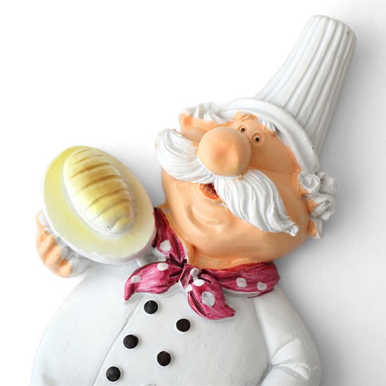 Cute Cartoon Chef Shape Power Plug Storage Hook Creative Nail-free Wall Hook Decoration Chef hand shape