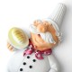 Cute Cartoon Chef Shape Power Plug Storage Hook Creative Nail-free Wall Hook Decoration Chef hand shape