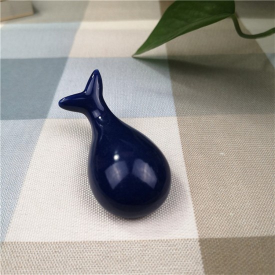 Cute Dolphin Porcelain Chopstick  Rack Holder Home Table Decorative Ornaments Style One