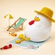 Cute Duck Night Light 3-level Brightness Adjustment Color Changing Timing Children Sleeping Lamp without Hat