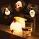 Cute Duck Night Light 3-level Brightness Adjustment Color Changing Timing Children Sleeping Lamp without Hat