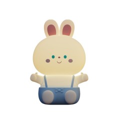 Cute Rabbit Led Night Light Dimming Usb Charging Colorful Bedroom Bedside Lamp Blue