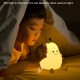 Cute Smile Silicone Led Night Light USB Charging Color-changing Eye Protective Bedside Lamp Pear Shape Colorful