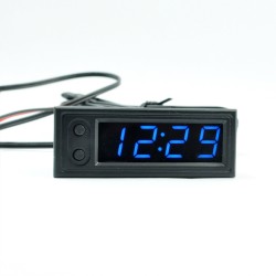 DC 5~27v Diy Control Panel 3-in-1 Car Clock Luminous Thermometer Voltmeter