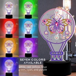 DIY LED Diamond Painting Night Light Gradient 3D Butterfly Home Decoration DP08