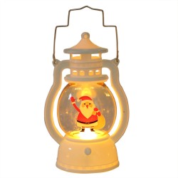 Desktop Luminous Small Oil Lamp Ornaments Santa Claus Christmas Tree Snowman Christmas Element Window Lantern Decoration Portable Wind Light Christmas tree