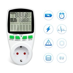 Digital Lcd Energy Power Wattmeter  Meter Wattage Analyzer Electricity Outlet Power Monitor U.S. plug