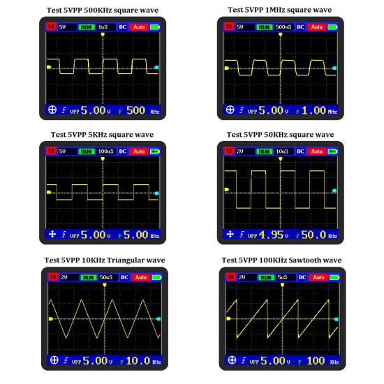 Digital Oscilloscope 5M Bandwidth 20MSps Sampling Rate DSO PRO Handheld Mini Portable Oscilloscope white