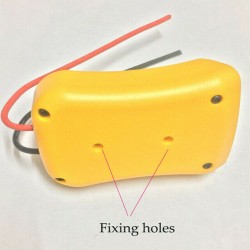 Diy Battery Adapter with Fixing Screw Holes Compatible for Dewalt 20v/18v Dcb Battery Series Yellow