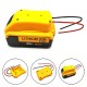 Diy Battery Adapter with Fixing Screw Holes Compatible for Dewalt 20v/18v Dcb Battery Series Yellow