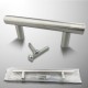 Door Drawer Kitchen Cabinet Bookcase Stainless Steel T Bar Handle Pulls Knobs Single Hole Double Point Fixed Handles 150mm