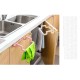 Door Hanging Garbage Bag Holder Rag Rack for Home Kitchen Cabinet Storage creamy-white