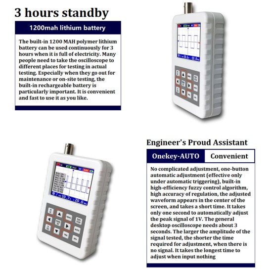 Dso Fnirsi Pro Handheld Digital  Oscilloscope Mini Portable High Definition Lcd Screen