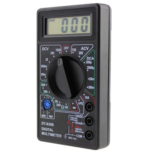 Dt830b Lcd Digital  Voltmeter Ammeter Ohmmeter Multimeter Volt Tester Meter Black