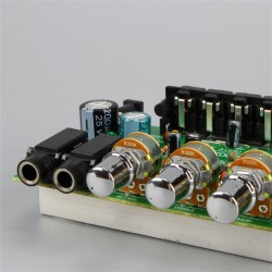 Dx-0809 Audio Amplifier Dc12v 2 x 40W 2.0 Channel with Microphone Input 2-Channel High-Power Amp Board