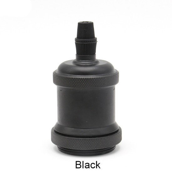 E27 250v 250w Lamp Holder Retro Edison Decorative Lamp Socket for Living Room Dining Room Bedroom Matte Black