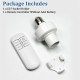 E27 Lamp Holder Wireless Remote Control Stable Performance Light Bulb Cap Socket Switch Screw Kit 110v