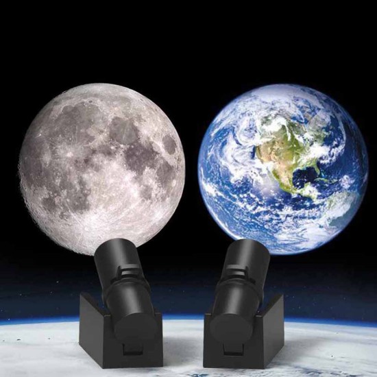 Earth Moon Projection Lamp Planet Projector Usb Rechargeable Background Atmosphere Lights Photo Props Moon