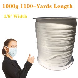 Elastic Cord Sewing Elastic Bands Wide Braided Elastic Rope Spool Elastic String 3mm 1000G 1100 yards