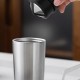 Electric Coffee Grinder Low Noise Stainless Steel Portable Rechargeable Coffee Mill Machine silver