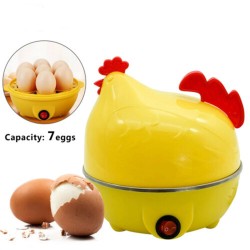 Electric Egg Cooker Boiler 7 Cavities Cute Chicken Shape Non Stick Auto-off Egg Steamer EU plug