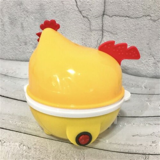 Electric Egg Cooker Boiler 7 Cavities Cute Chicken Shape Non Stick Auto-off Egg Steamer US plug