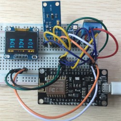 Esp8266 Weather Station Kit with Temperature Humidity Atmosphetic Pressure Light Sensor 0.96 Display