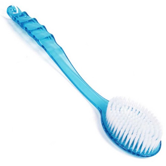 Exquisite Long-Handle Back-Rubbing Brush Bathing Massage Brush Banister Bathing Tool blue_36.5 * 7 * 3cm